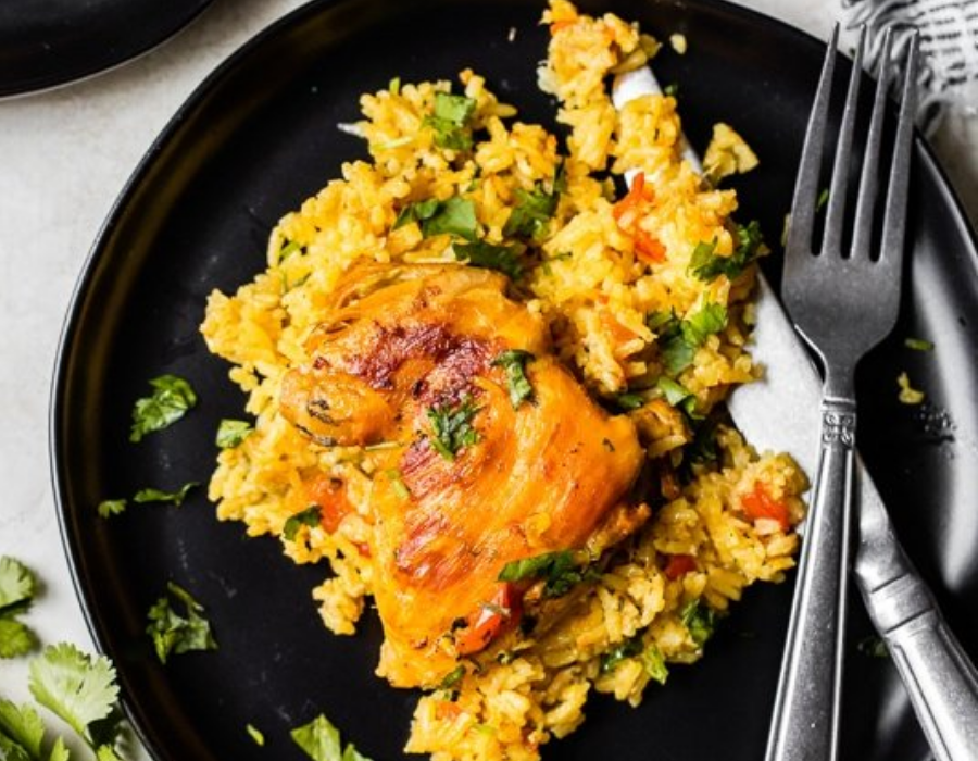 nutrition healthworks arroz con pollo plate