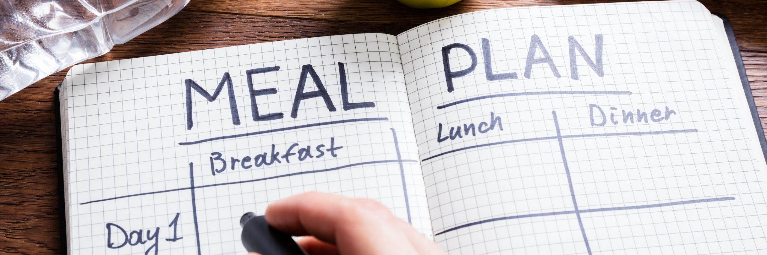 meal planning notebook to save time and money and stay healthy