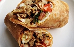 Breakfast sausage wrap