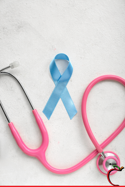 blue ribbon and pink stethoscope