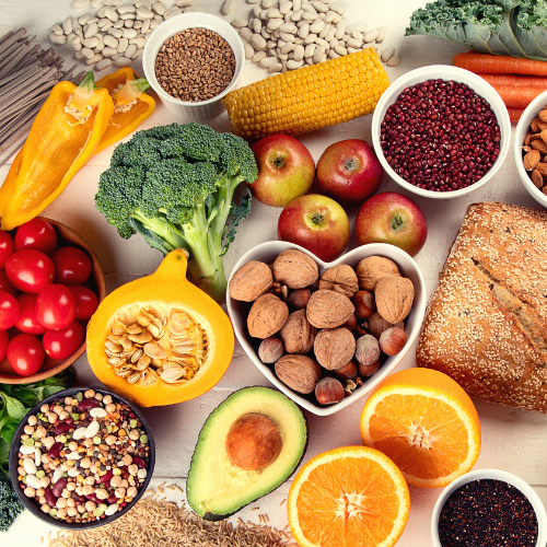 high fiber foods high fiber foods like avocado, nuts, fruits, veggies