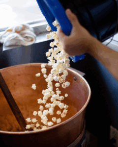 air popped popcorn bowl of plain, air-popped popcorn